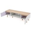 NicBex TV Stand for 65 Inch TV with Cut-Out Recessed Handles,TV Entertanment Center with 1 Shelf and Cabinets,TV Console Table for Living Room - 4 of 4
