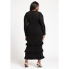 ELOQUII Women's Plus Size Crochet Open Stitch Maxi Dress With Ruffles - 3 of 4