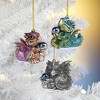 Design Toscano Three Dragon Virtues Gothic Holiday Ornament Set of Three - 2 of 4