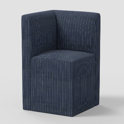 Cora Dining Corner Chair in Pinstripe Navy - Threshold™