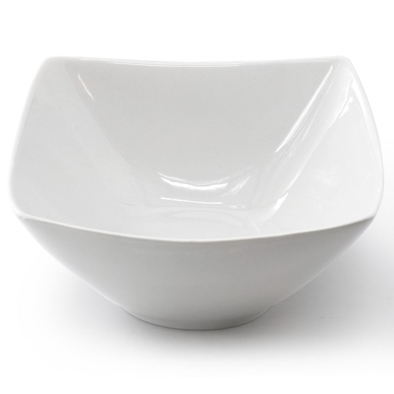Gibson Our Table Simply White 6 Piece 7 Inch Rectangular Porcelain Bowl Set in White, 5 of 6