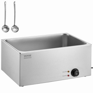 VEVOR Commercial Food Warmer 19QT Bain Marie 1200W Electric Buffet Warmer Steam Table Food Warmer Countertop Stainless Steel Food Warmer - 1 of 4