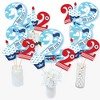 Big Dot of Happiness 2nd Birthday Taking Flight - Airplane - Vintage Plane Second Birthday Party Centerpiece Sticks - Table Toppers - Set of 15 - 2 of 4