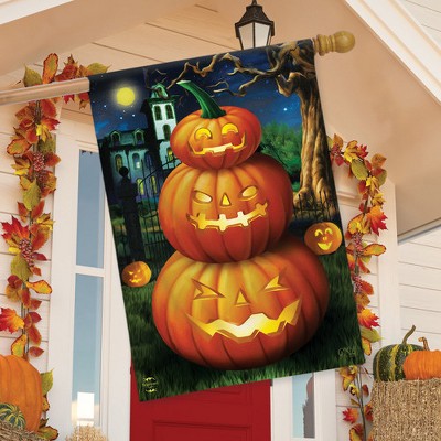 Halloween Jack O'Lanterns Polyester Garden Flag 28" x 40"