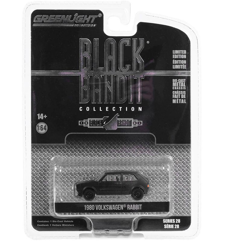 1980 Volkswagen Rabbit Widebody "Black Bandit" Series 28 1/64 Diecast Model Car by Greenlight, 3 of 4