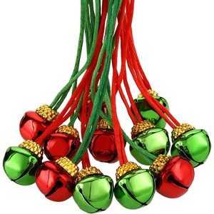 60 Pieces Christmas Bell Necklaces xmas Bell Decorations for Holiday Supplies - 1 of 4