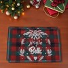 Unique Bargains Christmas Place Mats Flax Red White Green 11.8"x17.7" 2Pcs - 2 of 4