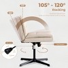 Ergonomic Office Chair Armless Swivel Tilt Task Chair for Home Office Desk Upholstered-3irtyhousy - 2 of 4