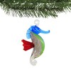 3.25 In Festive Seahorse Artglass Small Marine Fish Tree Ornaments - 3 of 3