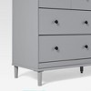 Saracina Home Stiva Classic Mid Century Modern Horizontal 6 Drawer Dresser Gray - 2 of 4