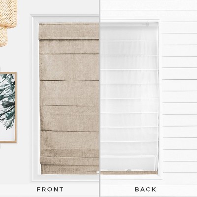 Belgian Flax Cordless Blackout Roman Shades 47"W x 64"H