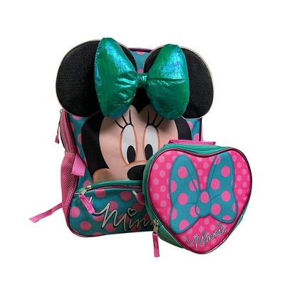 Minnie Mouse 16 inch School Backpack With Detachable Lunch Box Set - Disney Backpack