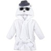 Hudson Baby Infant Boys Plush Bathrobe and Toy Set, Handsome Bear, One Size - 3 of 4