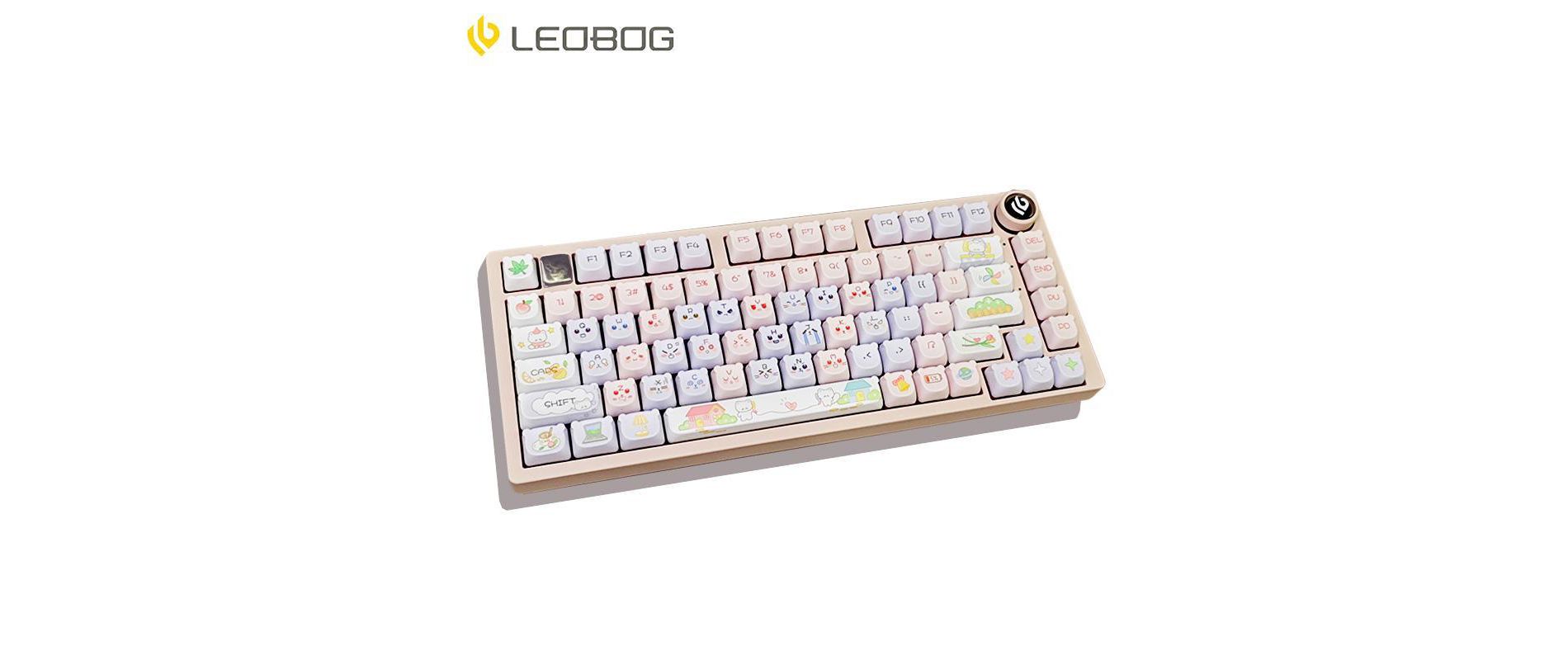 AULA Hi75 81-Key Portable Wired Mechanical Gaming Keyboard, RGB, Rotating Button, Mini Compact Design, Original Switches