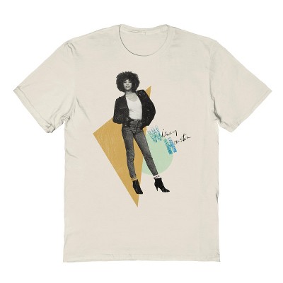 Whitney Houston Men's Whitney Standing Short Sleeve Graphic Cotton T-Shirt