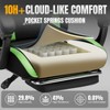 GTPLAYER Swivel Dorm Gaming Chair, Ergonomic Computer Chair with Footrest, Lumbar Support, PU Leather - 3 of 4