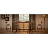 VYNXARIA Table Set with 2 Bar stools PU Soft seat with backrest,Rustic Brown - 4 of 4