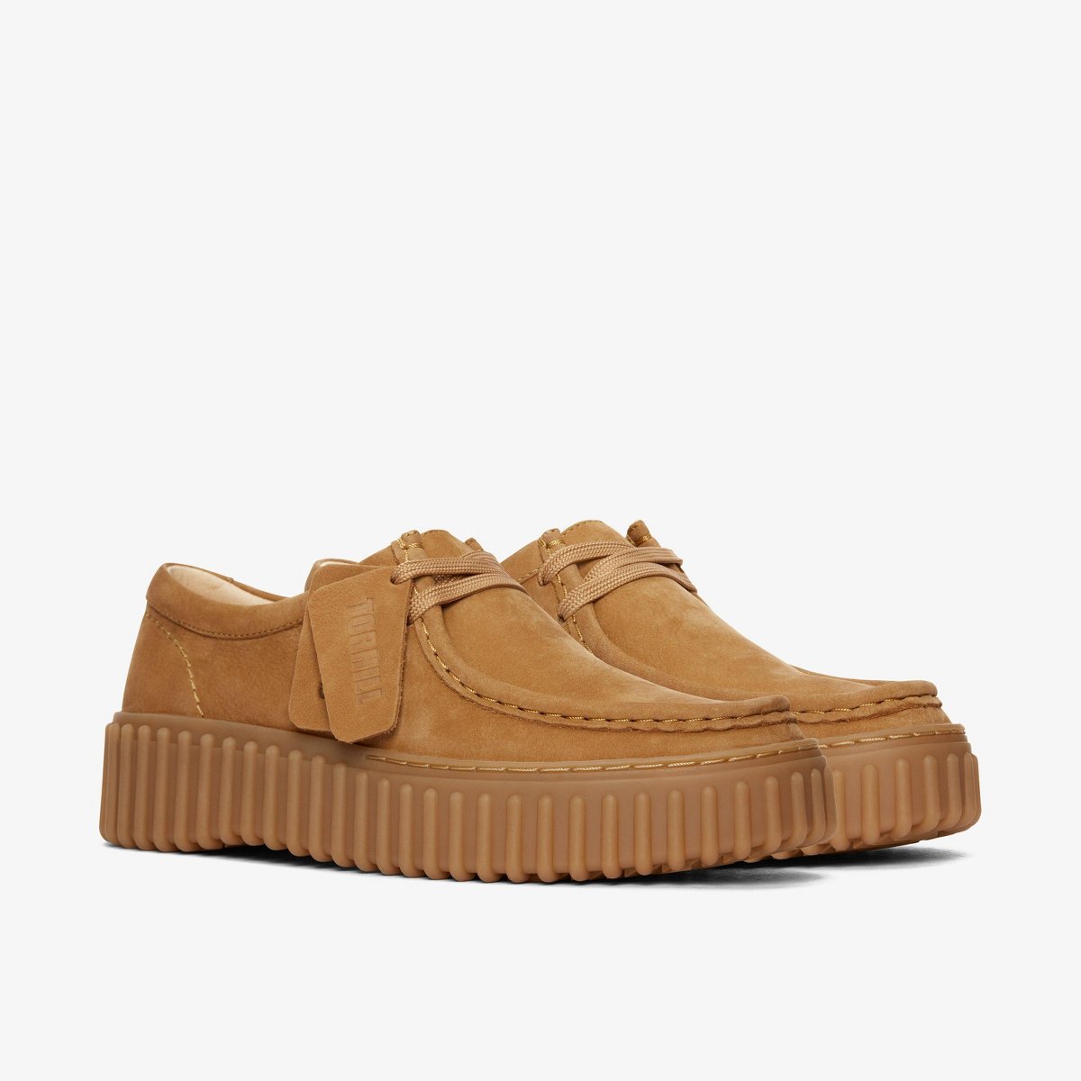 Обувь Clarks Womens Torhill Bee Light Tan Nubuck Shoes 8 Medium — фото 6
