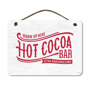 Courtside Market Hot Cocoa Bar 12x16 Hanging Artboard with Twine - 1 of 2