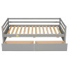 VYNXARIA Twin Size Gray Sleeper Sofa with 2 Storage Drawers and Guardrails - 4 of 4