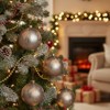 SEVOBAL Tree Ornaments 4PCS Set 4.7" Christmas Ball Ornaments Glass Hanging Decorations for Holiday Tree Party Decor Supplies, Silver, 4.7"*4.7"*4.7" - 3 of 4