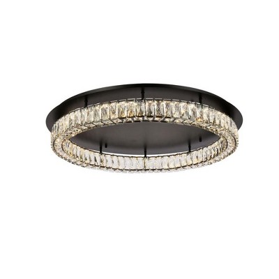 Elegant Lighting Monroe 1 - Light Flush Mount in  Black