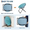 Comfy Saucer Chairs, Folding Reading Lounge Chair, Living Room Chair with Soft Thick Padded Seat & Metal Frame, for Kids Adults - 3 of 4