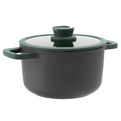 BergHOFF FOREST Nonstick Stockpots, Strainer Glass Lid With Spoon Rest, Cast Aluminum