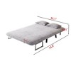 Kumasinova Velvet Convertible Sofa Bed, Tri-Fold Sleeper Sofa with Adjustable Backrest & Pillow, Leisure Chaise Lounge Couch for Living Room - 4 of 4
