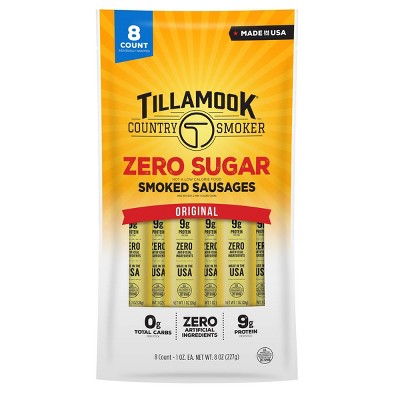 Tillamook Country Smoker Zero Sugar Original Wrapped Sausages - 8oz ...