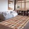 Checkered Area Rug – Non-Slip Machine Washable Low Pile Farmhouse Rug for Living Room/Bedroom/Dining Room - 2 of 4