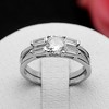 Dione Wedding Ring Set Sterling Silver Cz Engagement Ring Women Ginger Lyne Collection - 2 of 4