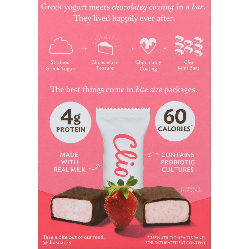 Clio Snacks Strawberry Greek Yogurt Mini-Bars - 6.2oz/8ct, 3 of 11