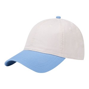 Anna-Kaci Unisex Classic Two-Tone Baseball Cap with Curved Brim and Adjustable Buckle Strap - 1 of 1