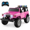 Costway 12V Licensed Toyota FJ40 RC 2 Seater Ride On Truck Car w/ Laser Light & Music RC w/ Laser Light & Music - 2 of 4