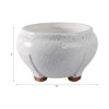 Modern Ceramic Planter Pot for Home Decor with Raised Base - Indoor and Outdoor Use for Houseplants, Patio, or Garden Decor - 6" White - 4 of 4