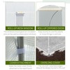 NicBex 15'x7'x7' Arched Greenhouse Tunnel Greenhouse with Roll-Up Windows, Zippered Door, PE Cover for Outdoor Backyard, White - 3 of 4