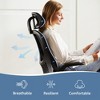 Grungis Mesh High Back Office Chair with  Headrest and Flip-up Armrests,Ergonomic Computer Chair with Wheels for Adult,Student - 4 of 4