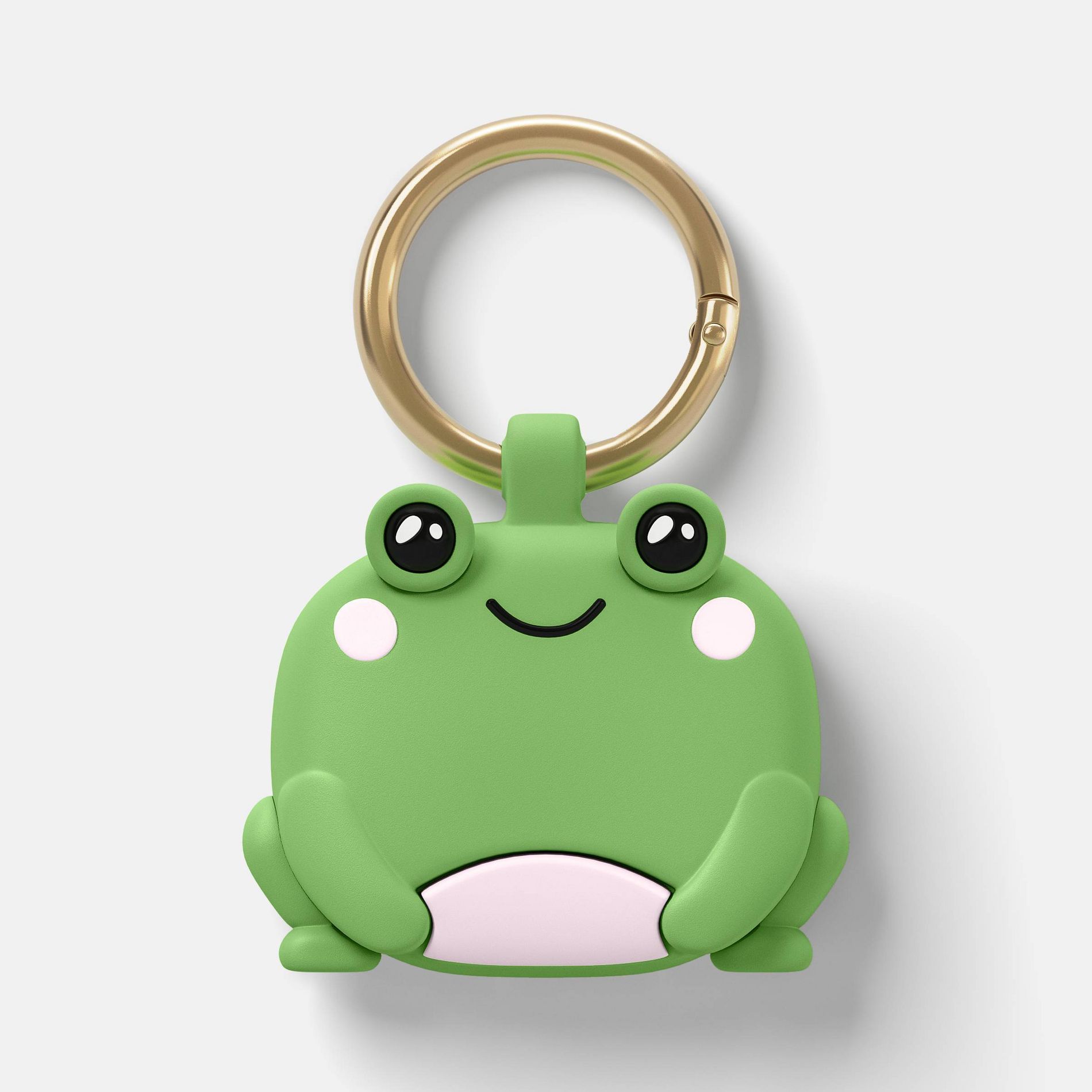 Apple AirTag Keychain - heyday™ Frog: Silicone Holder with Carabiner