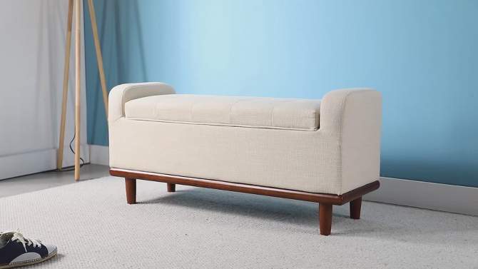 Edgaro Upholstered Storage Bench for Bedroom| ARTFUL LIVING DESIGN, 2 of 12, play video