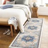 Faux Wool Vintage Floral Printed Area Rug Machine Washable Stain Resistant Non Shedding Floor Rug for Living Room Bedroom - 2 of 4