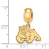 Black Bow Jewelry 14k Yellow Gold Plated Sterling Silver California State Fresno Bulldogs NCAA Bead Charm - 2 of 4