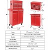 2 in 1 Tool Chest with 5 Drawers, Tool Cart with 7 Organizer Tray Divider Set & Wheels, Large Rolling Tool Box Organizer for Garage, Workshop - 3 of 4