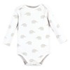 Hudson Baby Cotton Long-Sleeve Bodysuits Set, Neutral Elephant - 4 of 4