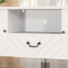 TV Stands with Led Lights, Entertainment Center, V-Shaped Television Stands for 65 Inch Tv, TV Console with 2 Storage and 1 Drawer for Home - 2 of 4