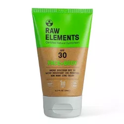 Raw Elements Face and Body Mineral Sunscreen Tube - SPF 30 - 3 fl oz