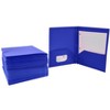 School Smart 2-Pocket Poly Folders with Fasteners, Blue, Pack of 25 - image 2 of 4