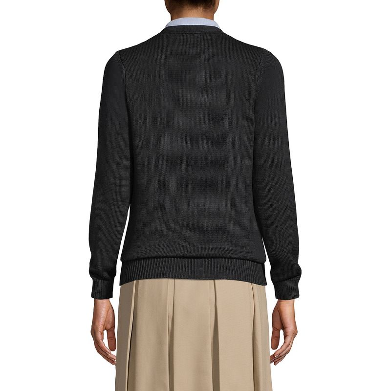 Lands' End School Uniform Women's Cotton Modal Button Front Cardigan Sweater, 2 of 6