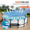 VEVOR Solar Pool Cover, Φ10 ft Round Solar Blanket for Pools, Inground Above Ground Swimming Pool Solar Cover, 15 mil Solar Covers Blue - 4 of 4