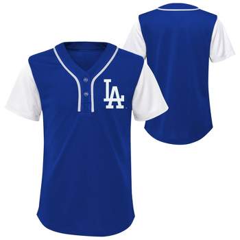 MLB Los Angeles Dodgers Youth Girls' Henley Team Jersey